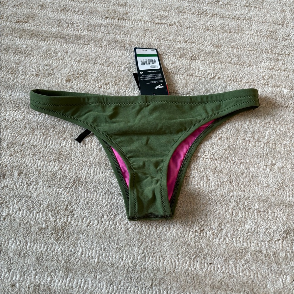 Speedo Olive and Pink Bikini Bottoms